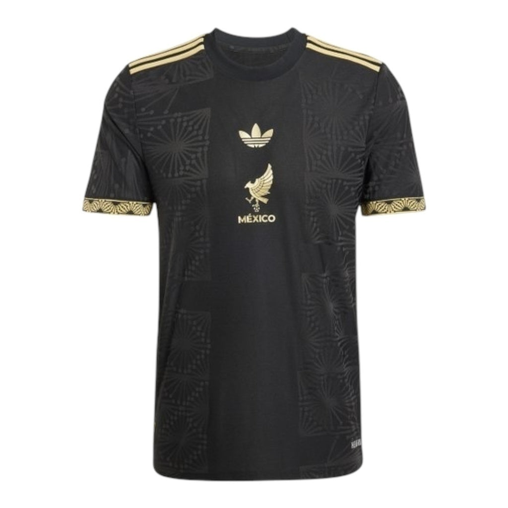 Camisa Seleção México I 25/26 - Torcedor Masculina - Preta com detalhes em dourado - Central das Camisas