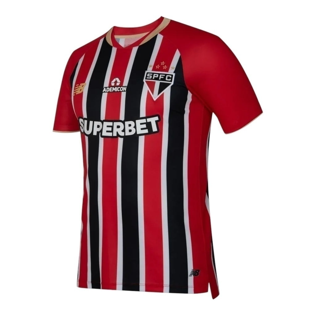 Camisa São Paulo II 25/26 - Torcedor Masculina - Vermelha e preta - Central das Camisas