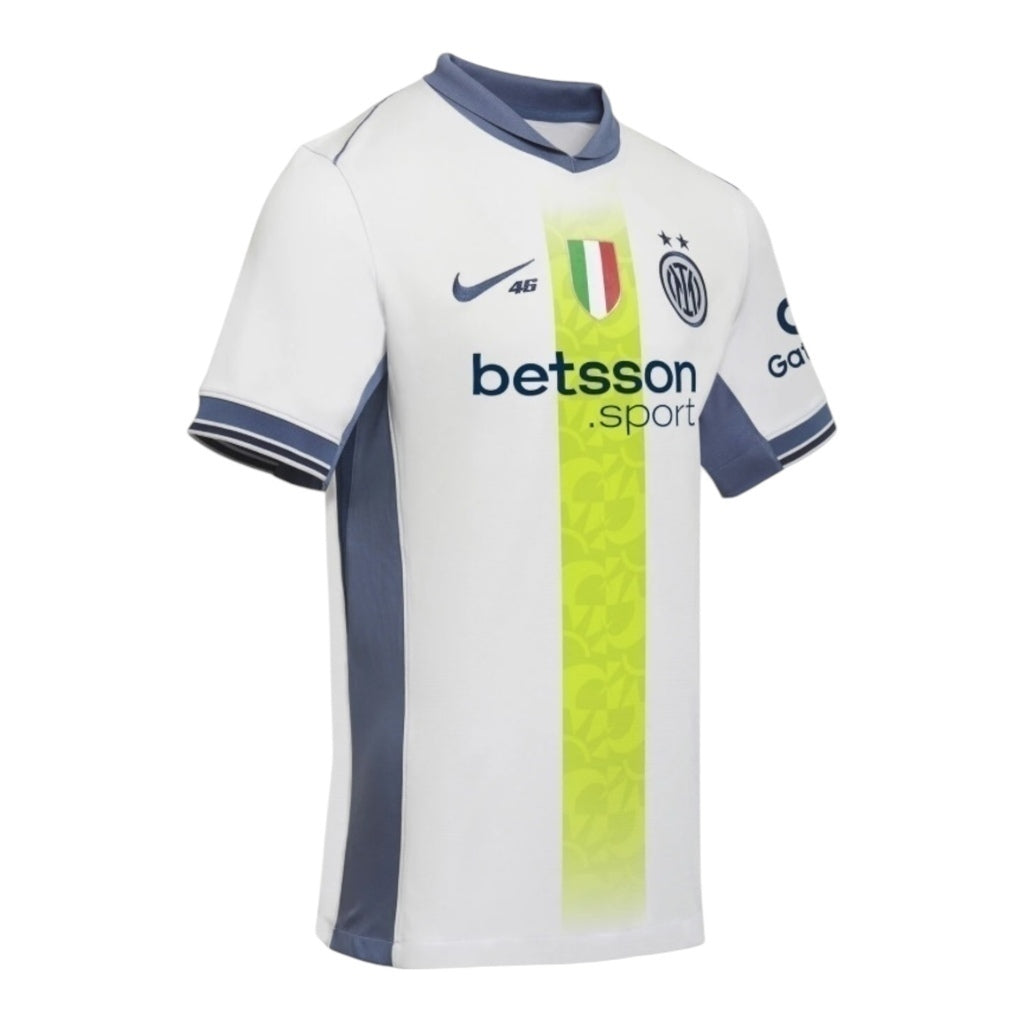 Camisa Inter de Milão Edição especial VR46 II 24/25 - Torcedor Masculina - Branca com detalhes em azul - Central das Camisas