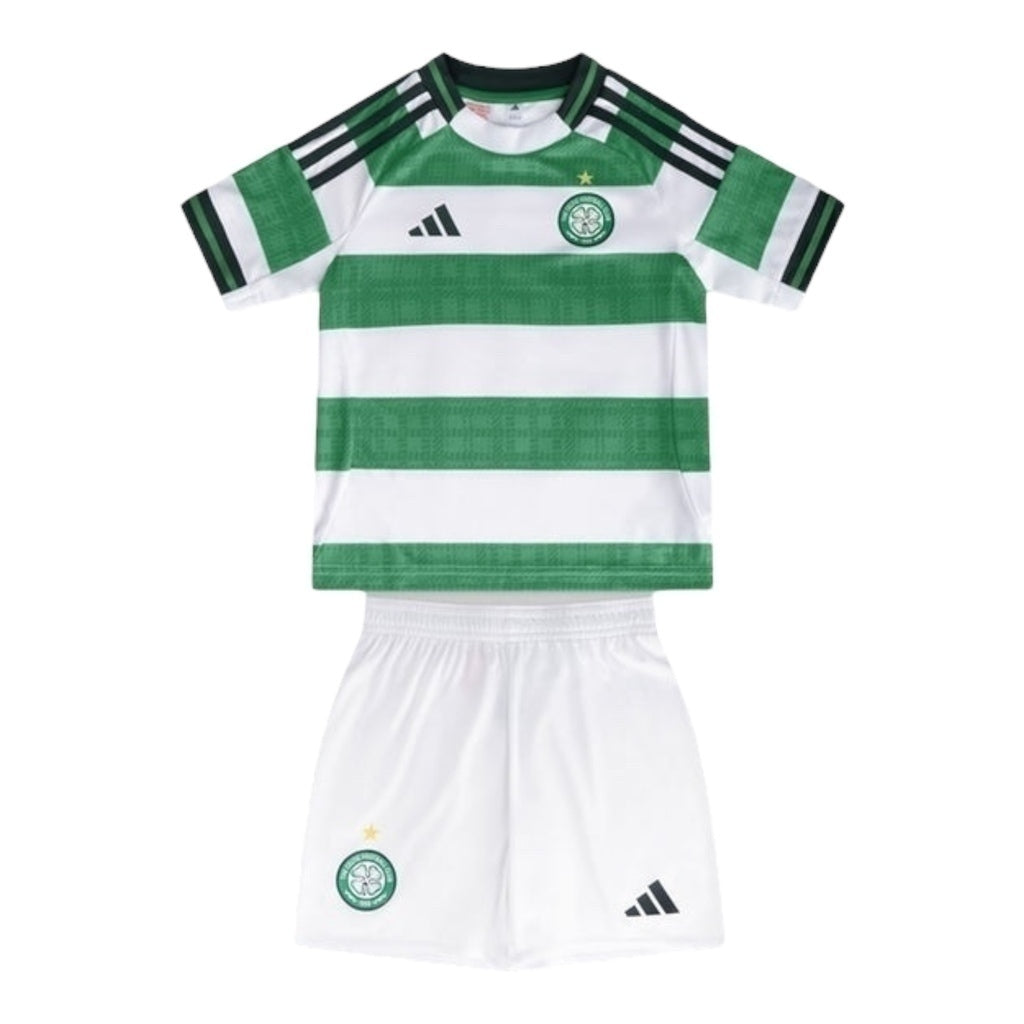 Kit Infantil Celtic I 25/26 - Branco e verde - Central das Camisas