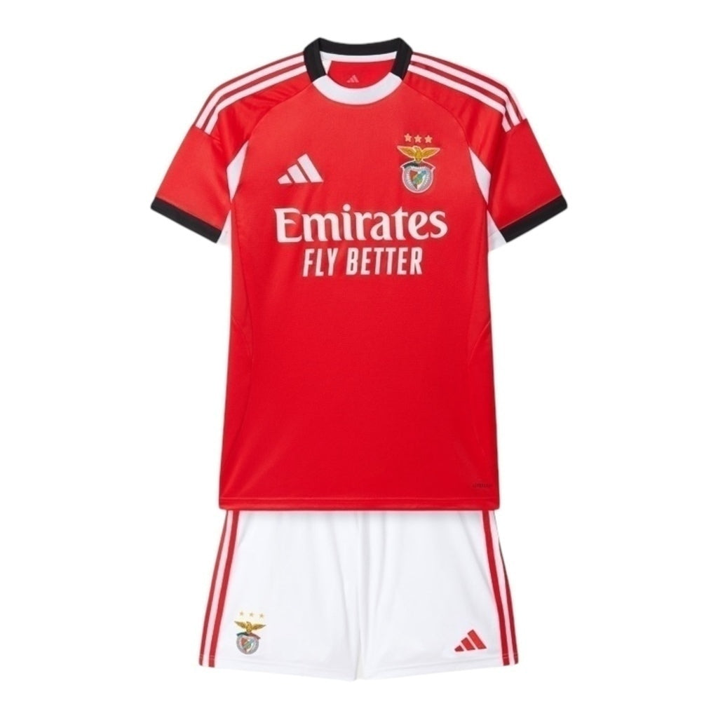 Kit Infantil Benfica I 25/26 - Vermelho e branco - Central das Camisas