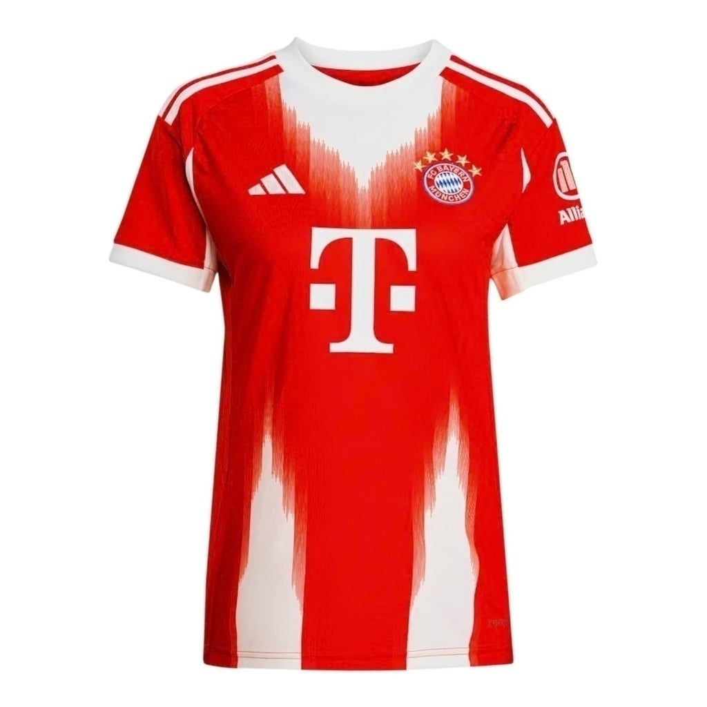 Camisa Bayern de Munique I 25/26 - Feminina - Vermelha com detalhes em branco - Central das Camisas