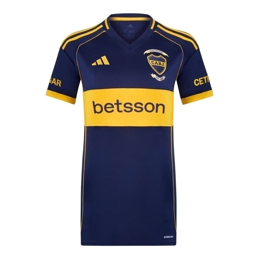 Camisa Boca Juniors I 25/26 - Feminina - Azul com detalhes em amarelo - Central das Camisas