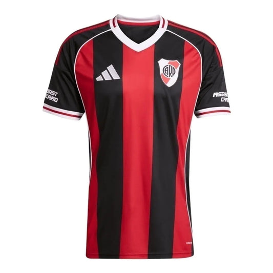 Camisa River Plate II 25/26 - Torcedor Masculina - Preta e vermelha - Central das Camisas