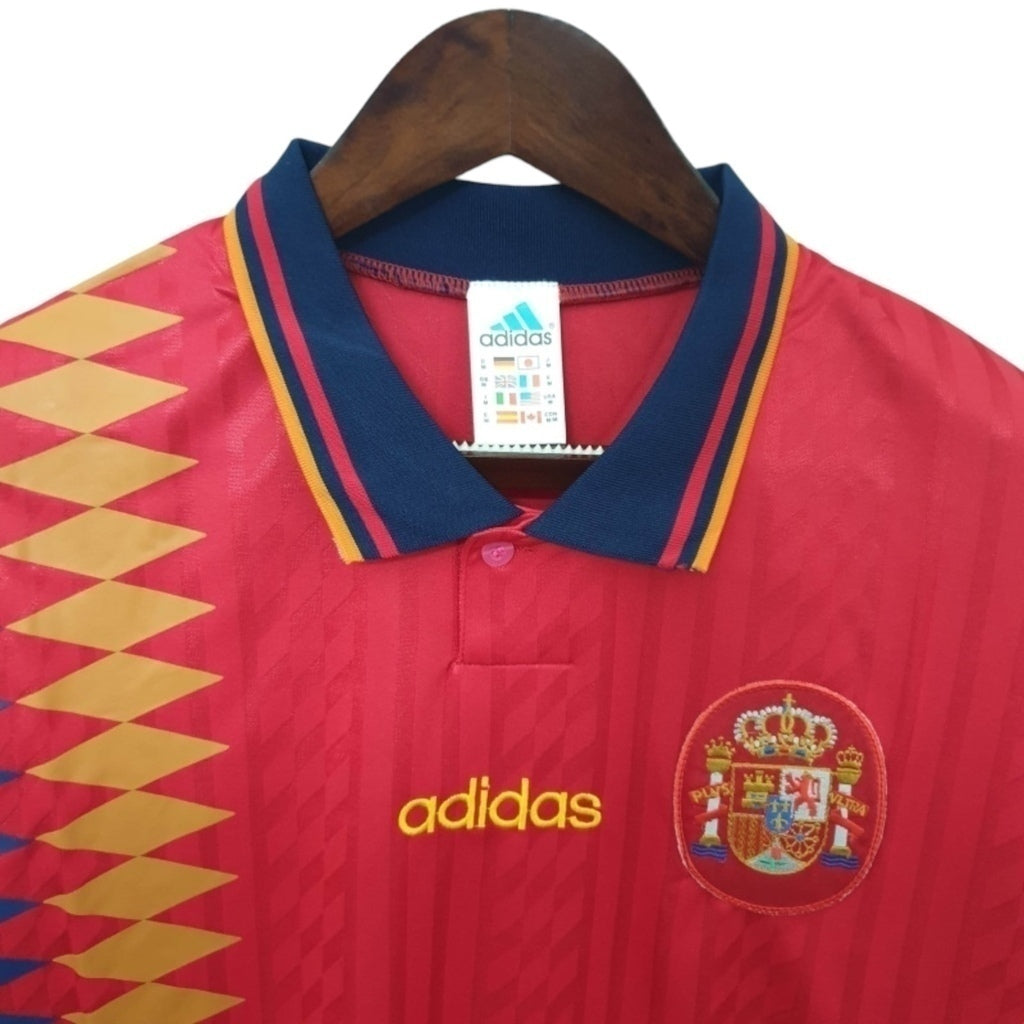 Camisa Espanha Titular 1996 - Retrô - Central das Camisas