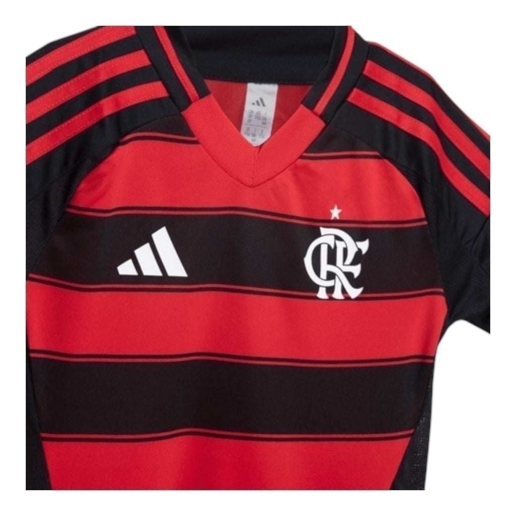 Kit Infantil Inspirado Flamengo I 25/26 - Vermelho e preto Central das Camisas