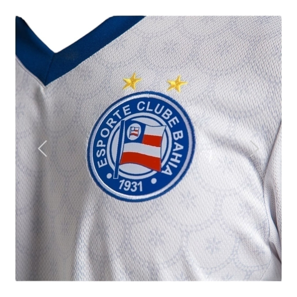 Camisa Inspirada Bahia I 25/26 - Torcedor Masculina - Branca com detalhes em azul Central das Camisas