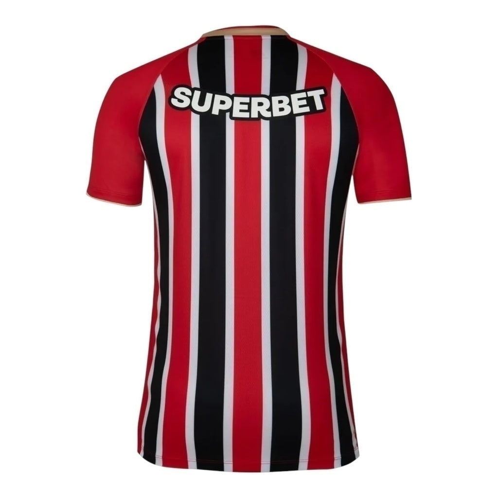 Camisa São Paulo II 25/26 - Torcedor Masculina - Vermelha e preta - Central das Camisas