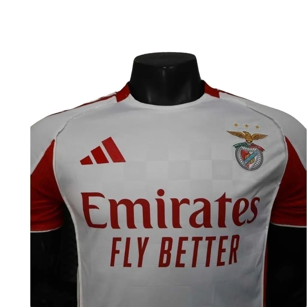 Camisa Benfica II 25/26 - Jogador Masculina - Branca e vermelha - Central das Camisas