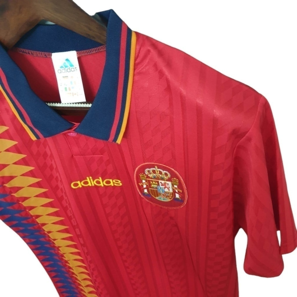 Camisa Espanha Titular 1996 - Retrô - Central das Camisas