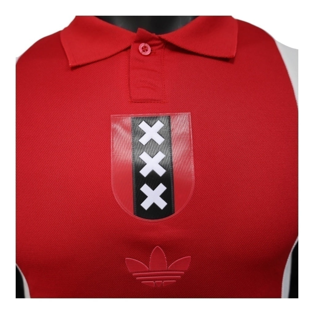 Camisa Inspirada Ajax Edição Aniversário 125 anos 25/26 - Jogador Masculina - Branca e vermelha Central das Camisas