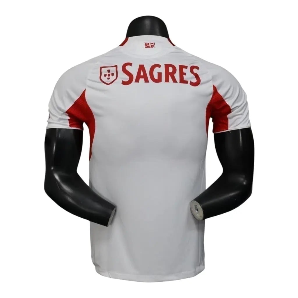 Camisa Benfica II 25/26 - Jogador Masculina - Branca e vermelha - Central das Camisas