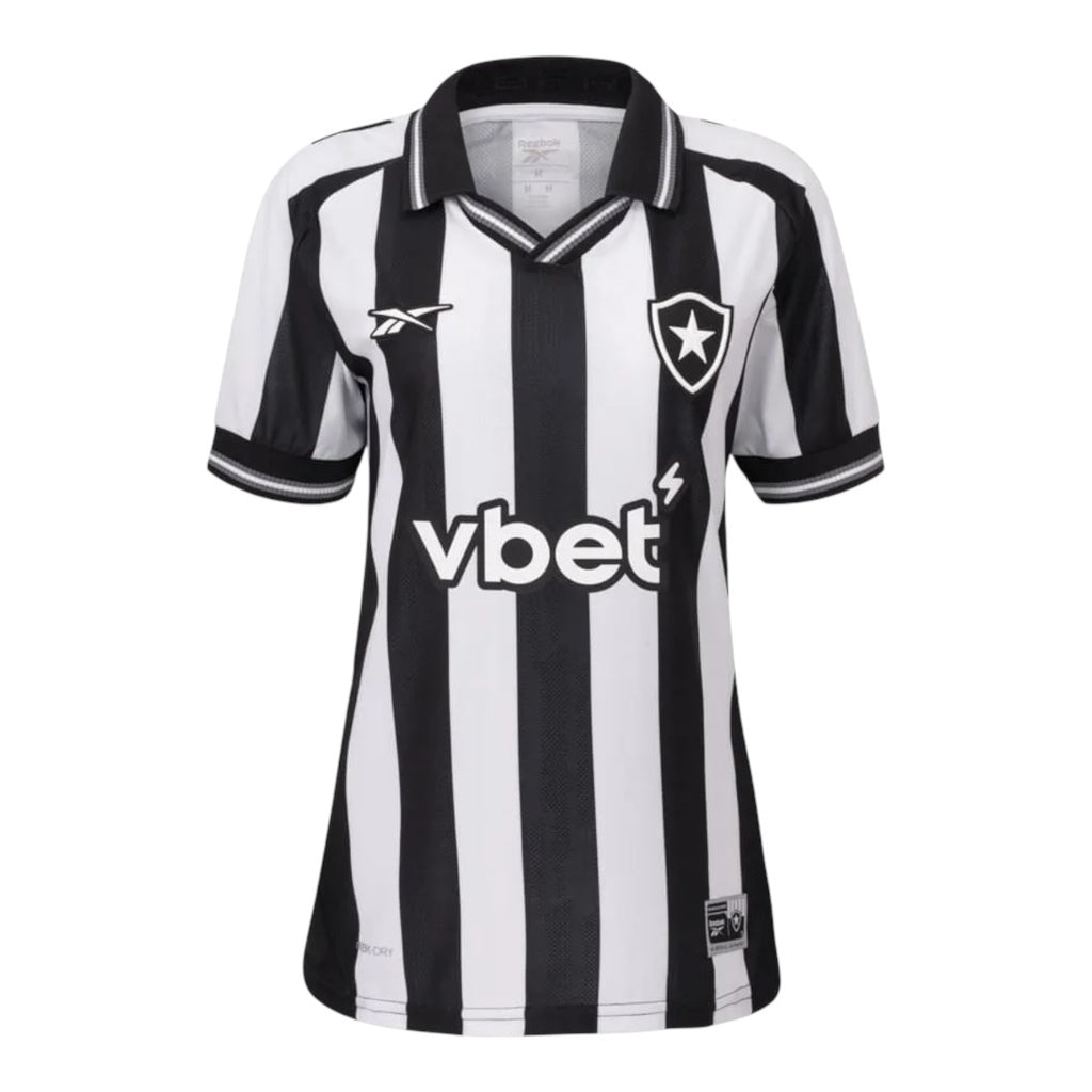 Camisa Botafogo I 25/26 - Feminina - Preta e branca - Central das Camisas
