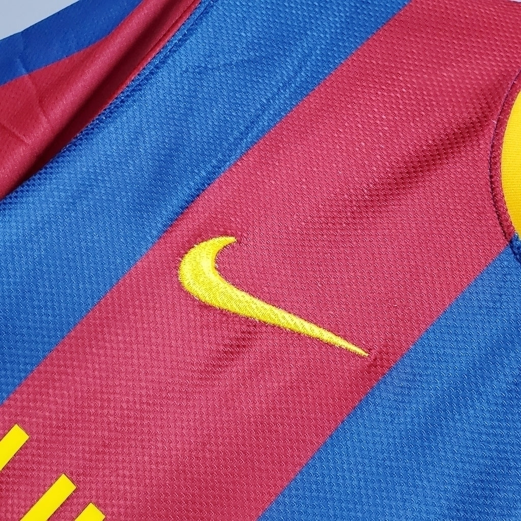 Camisa Barcelona Titular 10/11 - Azul e Vermelho