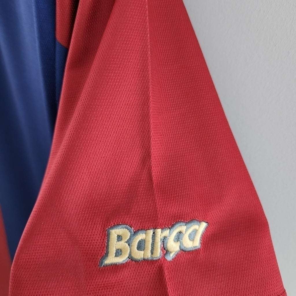 Camisa Barcelona Titular 98/99 - Azul e Vermelha - Central das Camisas