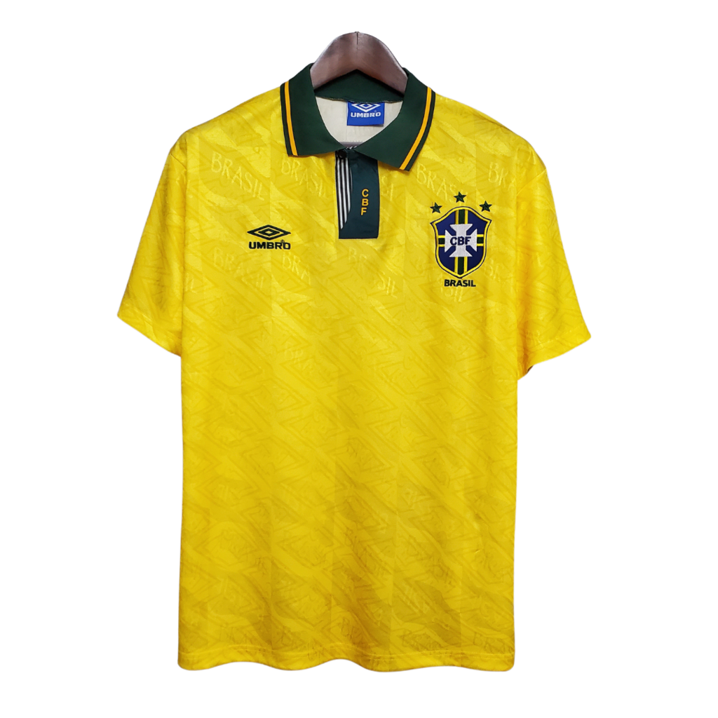 Camisa Brasil Titular 91/93 - Amarela