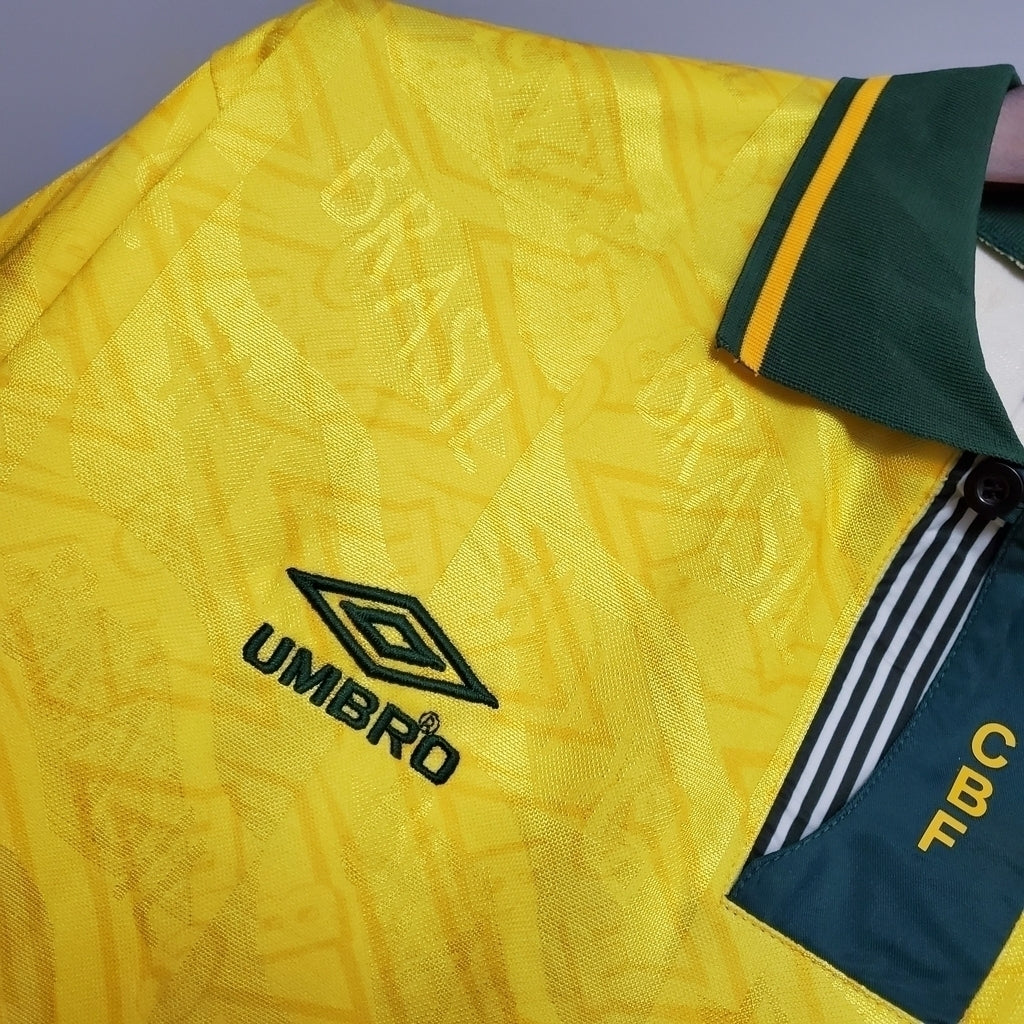 Camisa Brasil Titular 91/93 - Amarela