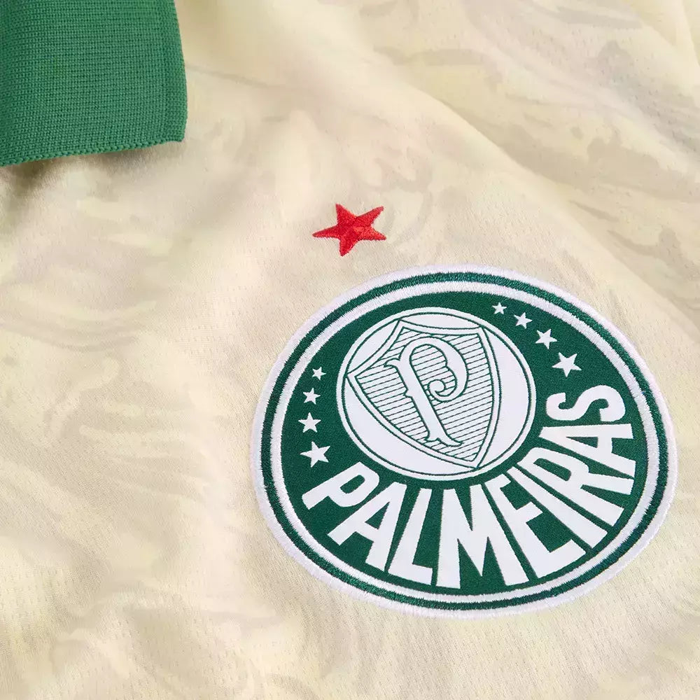 Camisa Palmeiras Edição Especial Mundial de Clubes 25/26 - Torcedor Masculina - Bege e verde - Central das Camisas