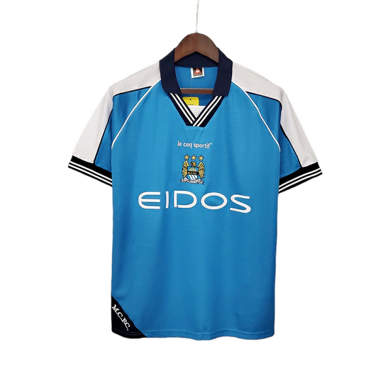 Camisa Manchester City Titular 99/01 - Retrô - Central das Camisas