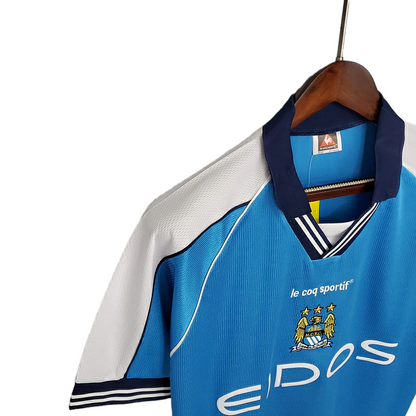 Camisa Manchester City Titular 99/01 - Retrô - Central das Camisas