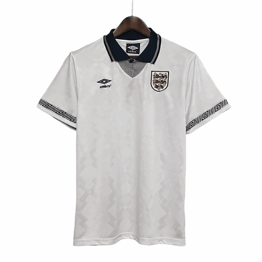 Camisa Inglaterra Titular 1990 - Retrô - Central das Camisas