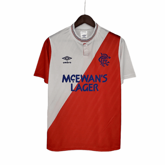 Camisa Glasgow Rangers Visitante 87/88 - Retrô - Central das Camisas