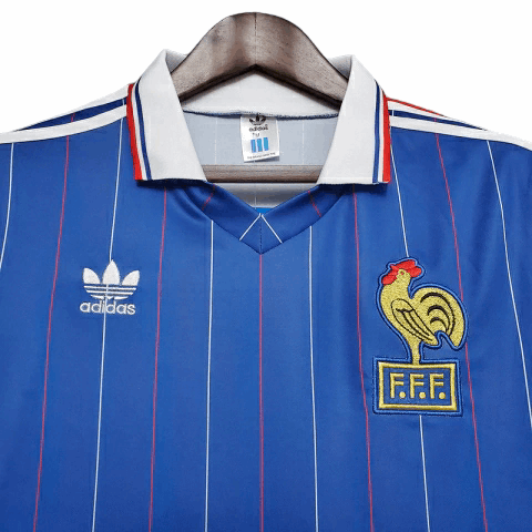 Camisa França Titular 1982 - Azul - Central das Camisas
