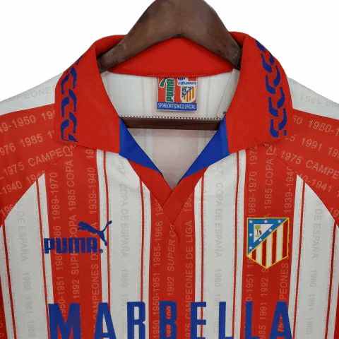 Camisa Atlético de Madrid Titular 95/96 - Retrô - Central das Camisas