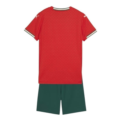 Kit Infantil Inspirado Seleção Portugal I 25/26 - Vermelho e verde  Central das Camisas 