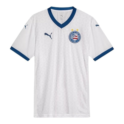Camisa Inspirada Bahia I 25/26 - Torcedor Masculina - Branca com detalhes em azul  Central das Camisas 