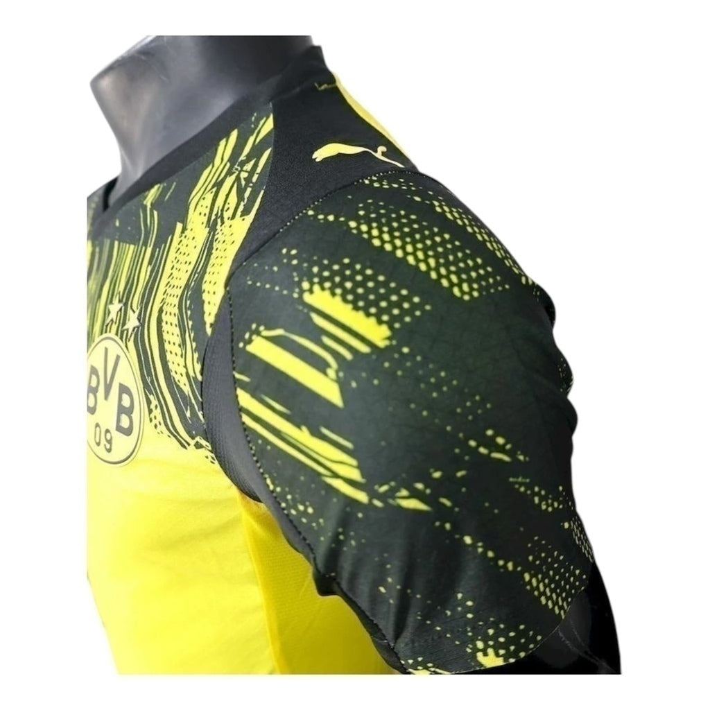 Camisa  Borussia Dortmund I 25/26 - Jogador Masculina - Amarela com detalhes em preto - Central das Camisas
