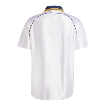 Camisa Real Madrid I 1999/00 - Masculina - Branca com detalhes em azul e amarelo - Central das Camisas