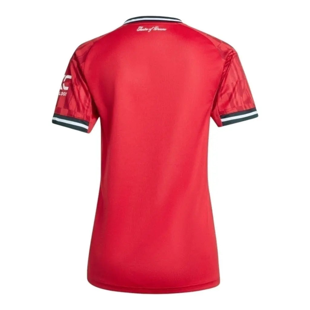 Camisa Manchester United I 25/26 - Feminina - Vermelha com detalhes em preto - Central das Camisas