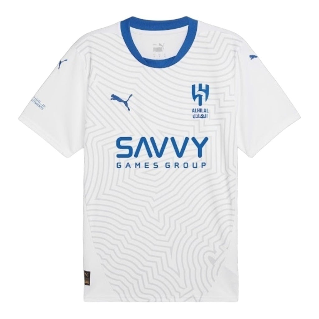 Camisa Al-Hilal II 24/25 - Torcedor Masculina - Branca com detalhes em azul - Central das Camisas