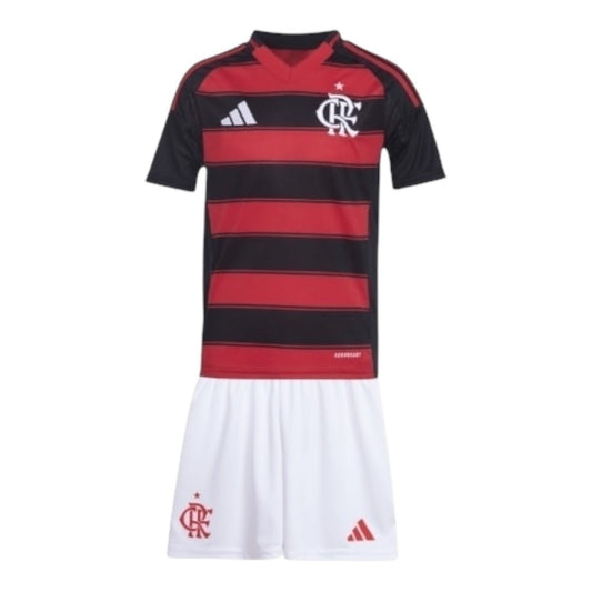 Kit Infantil Inspirado Flamengo I 25/26 - Vermelho e preto  Central das Camisas 