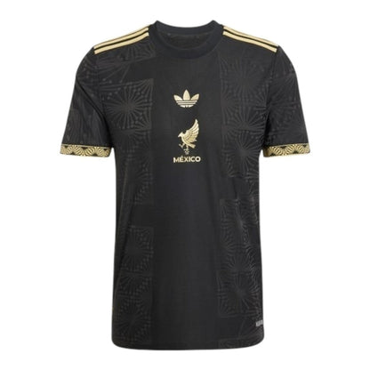 Camisa Seleção México I 25/26 - Torcedor Masculina - Preta com detalhes em dourado - Central das Camisas