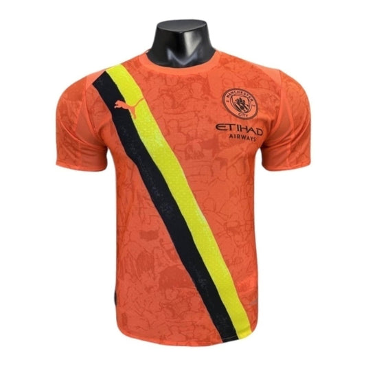 Camisa Manchester City III 25/26 - Jogador Masculina - Laranja - Central das Camisas