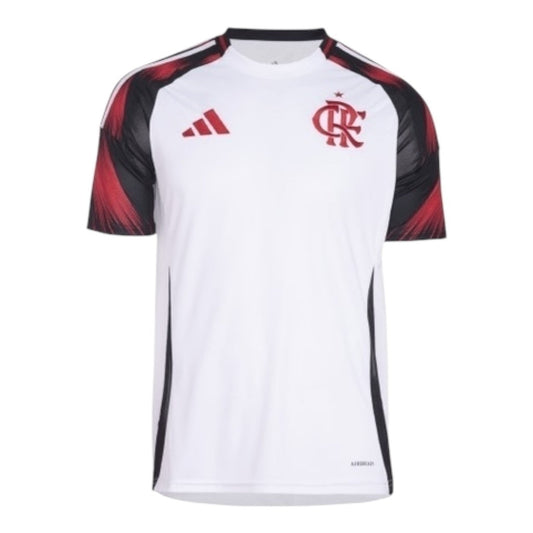 Camisa Inspirada Flamengo II 25/26 - Torcedor Masculina - Branca com detalhes em preto e vermelho  Central das Camisas 
