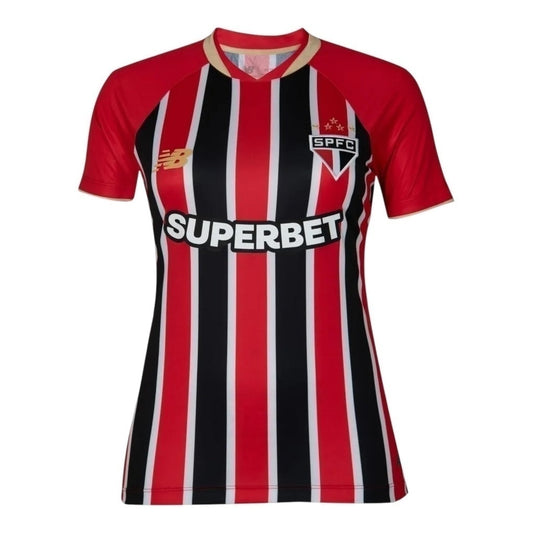 Camisa Inspirada São Paulo II 25/26 - Feminina - Vermelha e preta  Central das Camisas 