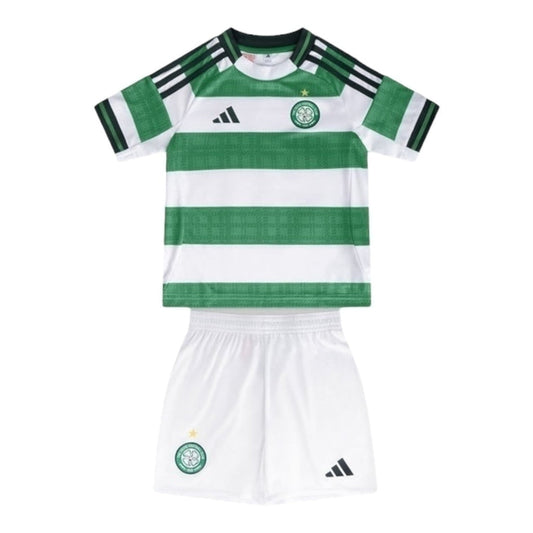 Kit Infantil Inspirado Celtic I 25/26 - Branco e verde  Central das Camisas 
