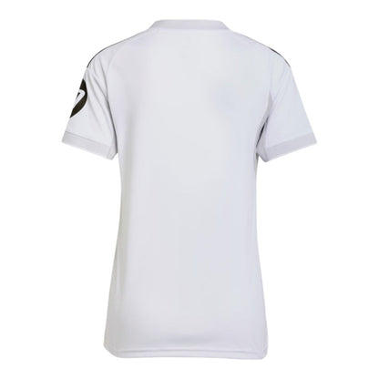 Camisa Real Madrid I 25/26 - Feminina - Branca com detalhes em cinza e amarelo - Central das Camisas