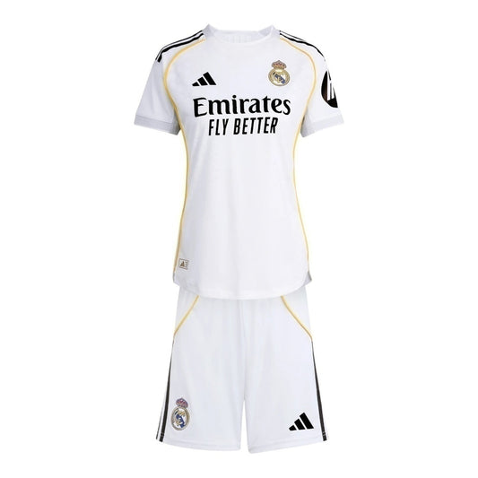 Kit Infantil Real Madrid I 25/26 - Branco  Central das Camisas 