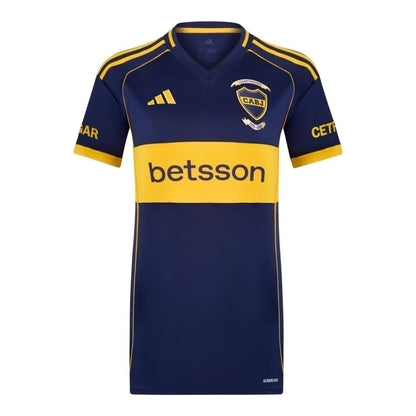 Camisa Boca Juniors I 25/26 - Feminina - Azul com detalhes em amarelo - Central das Camisas