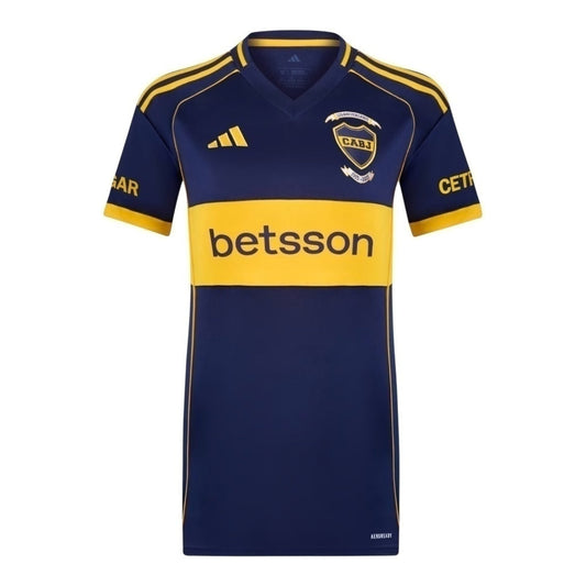 Camisa Inspirada Boca Juniors I 25/26 - Feminina - Azul com detalhes em amarelo  Central das Camisas 