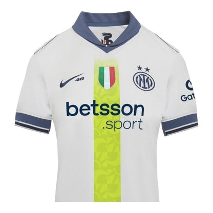Camisa Inter de Milão Edição especial VR46 II 24/25 - Feminina - Branca com detalhes em azul - Central das Camisas