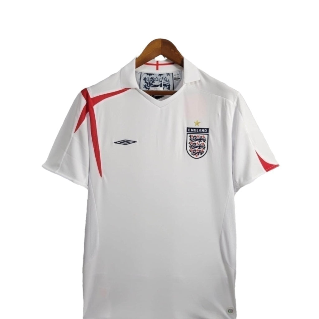 Camisa Inglaterra Titular 2005 - Retrô - Central das Camisas