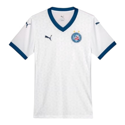 Camisa Inspirada Bahia I 25/26 - Torcedor Feminina - Branca com detalhes em azul  Central das Camisas 