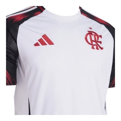 Camisa Flamengo II 25/26 - Torcedor Masculina - Branca com detalhes em preto e vermelho - Central das Camisas