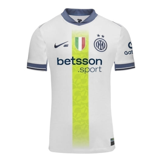 Camisa Inspirada Inter de Milão Edição especial VR46 II 24/25 - Torcedor Masculina - Branca com detalhes em azul  Central das Camisas 