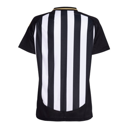 Camisa Atlético Mineiro I 25/26 - Feminina - Preta com listras branca com detalhes em amarelo e Com Patrocínio - Central das Camisas